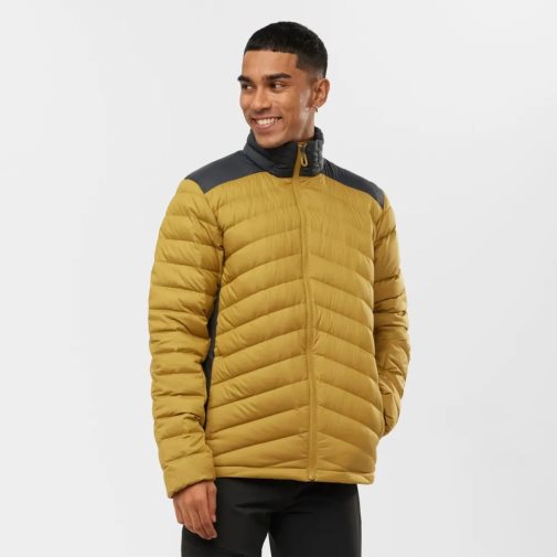 Gold Salomon Essential Xwarm Down Men's Insulated Jackets | IE TL2415